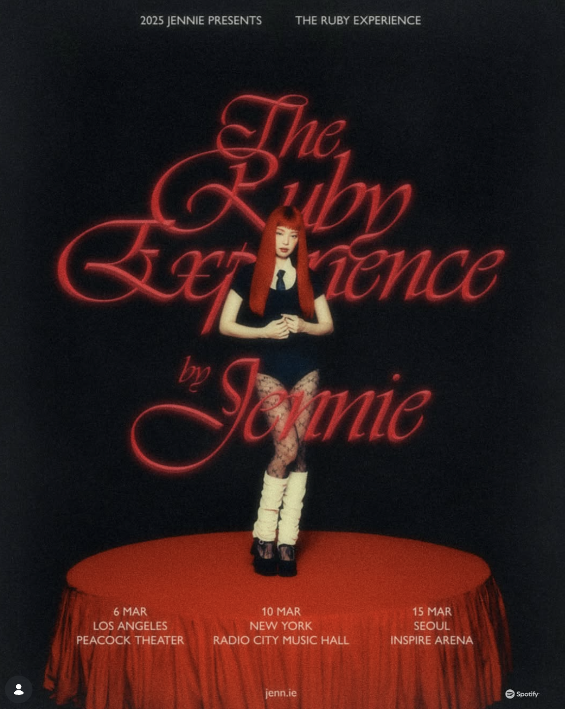 제니 콘서트' 홍보 포스터